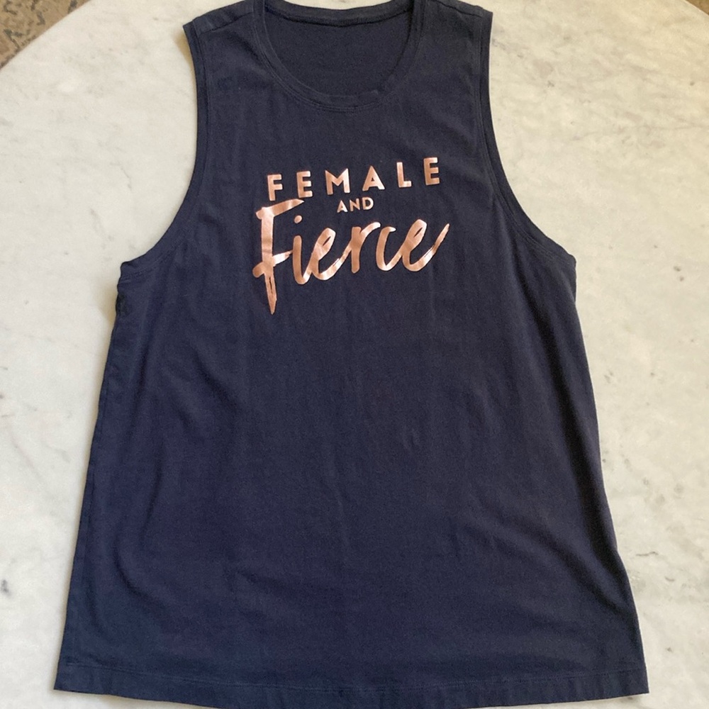 DYI Blue and Rose Gold Relaxed Muscle Tee